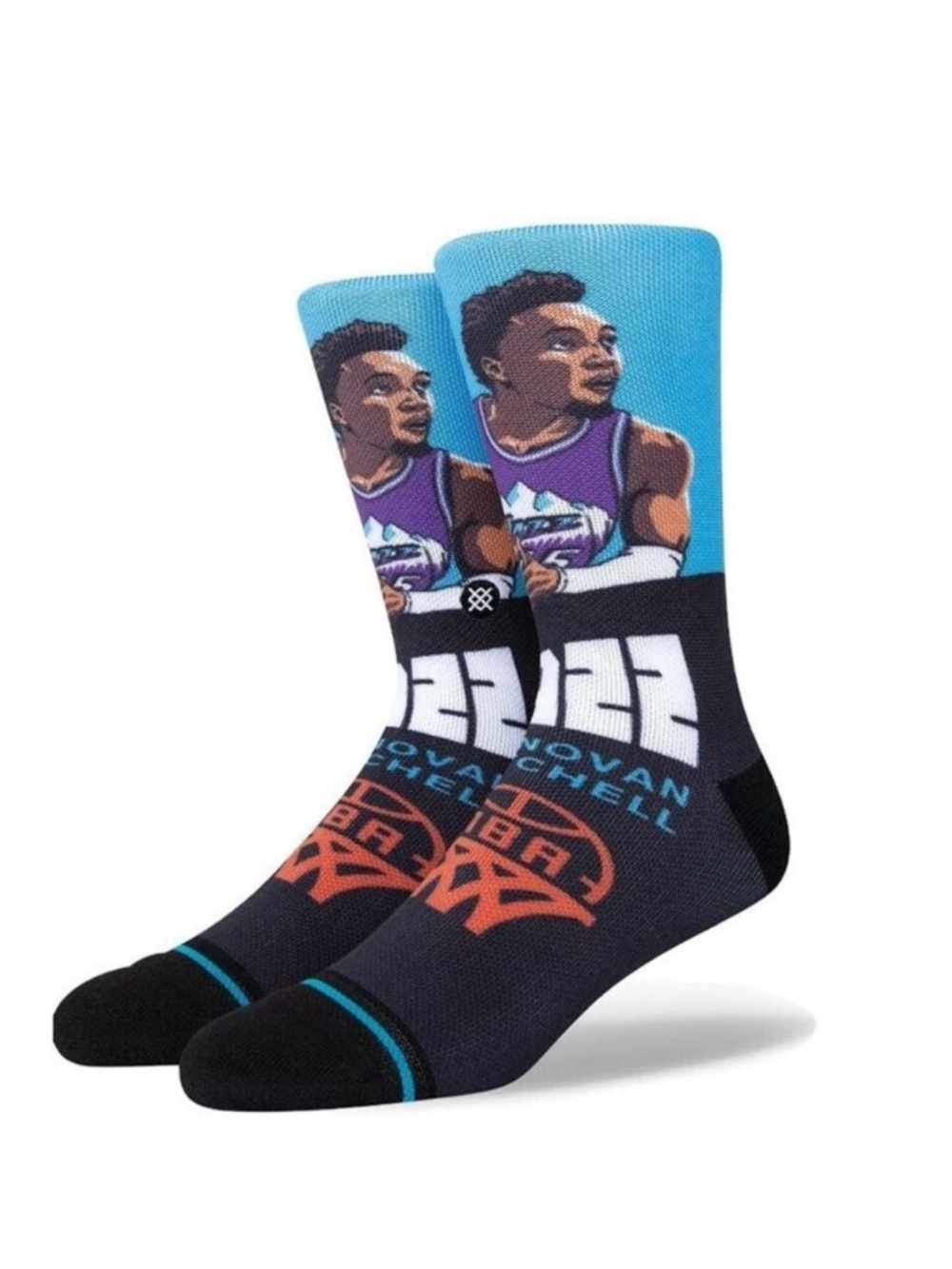 Stance NBA Utah Jazz "Graded" Crew Socks showcasing former Jazz Donovan Mitchell